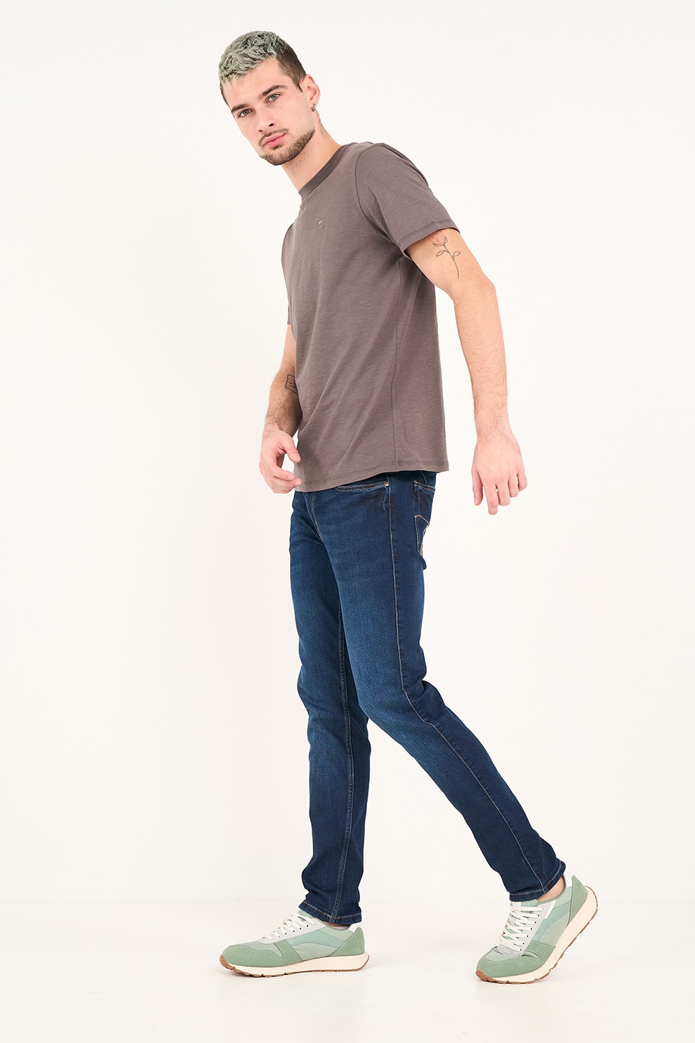 TIMEOUT, Blugi cu croiala dreapta, Albastru inchis, W32-L30