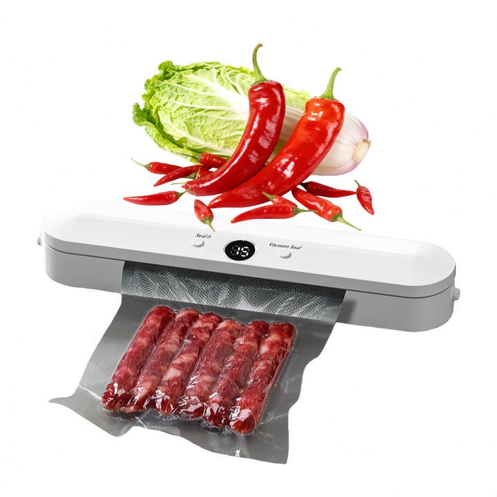 Aparat de sigilat în vid pentru alimente, 120W, 30cm, alb