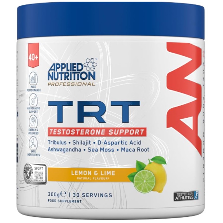 Supliment alimentar Applied Nutrition, TRT Testosteron Suport - Lemon si Lime Testosteron Formula 300g