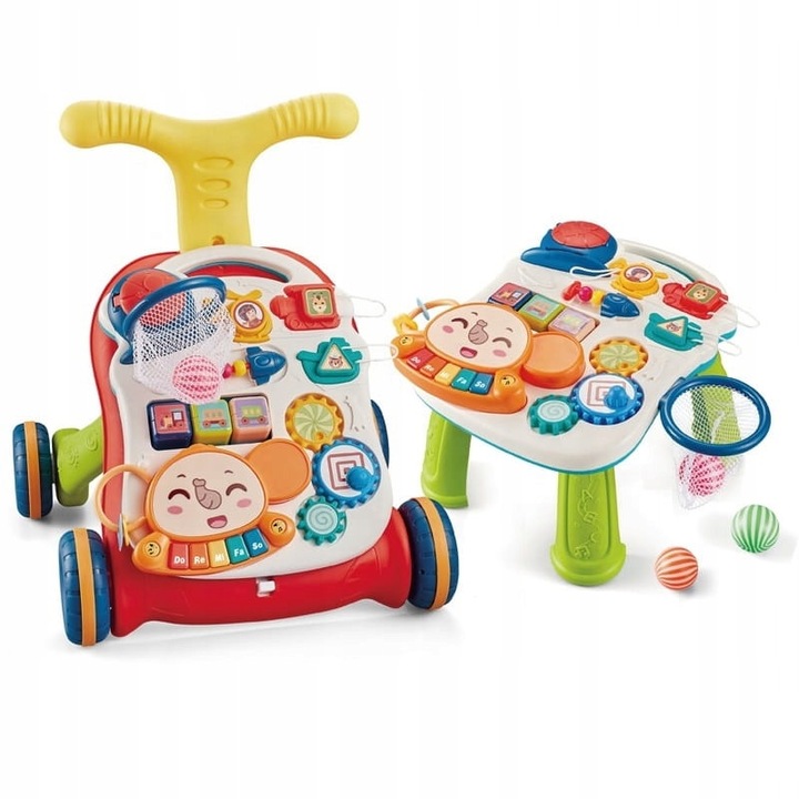 Jucarie interactiva 5 in 1, LandToys, masa educationala, pian, multicolor, 12 luni+