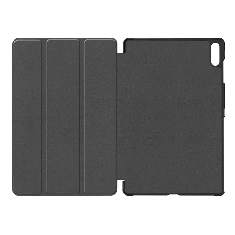 Husa tableta pentru Samsung Galaxy Tab S11 Ultra, suport Pencil, functie Sleep/Wake, Flex Trifold, set cu sticker, Negru