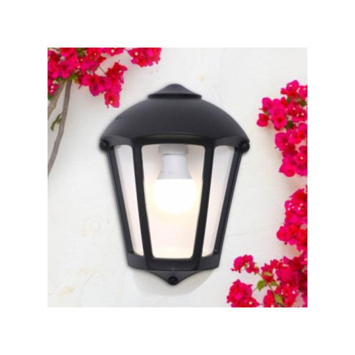 Aplica Fabio 1XE27 IP55, negru, Fumagalli