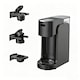 Espressor capsule, aparat de cafea italian multifunctional mic complet automat pentru uz casnic, Negru, 24×10×27cm