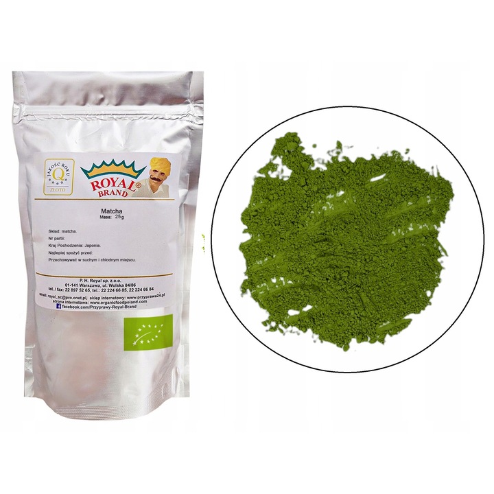 Ceai Matcha Ceremonial Bio, Royal Brand, 25 g, Japonia