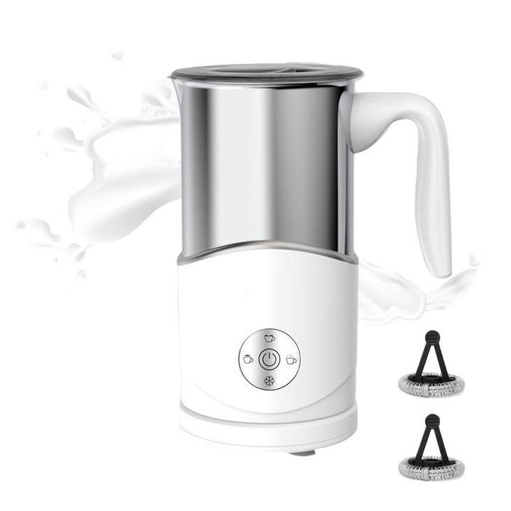 Frother electric multifunctional, alb/argintiu, 100-350 ml, 14.7x20.6x9.7cm
