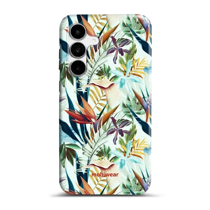 Carcasa rezistenta Mobiwear Elite Pro pentru Samsung Galaxy S25 FE, design floral, protectie impotriva socurilor si zgarieturilor, multicolor