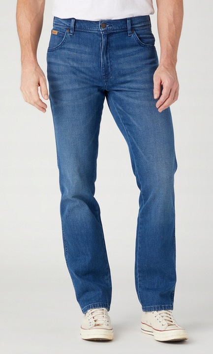 Blugi barbatesti Wrangler TEXAS Aries, bumbac/elastan, albastru, W42-L34 US
