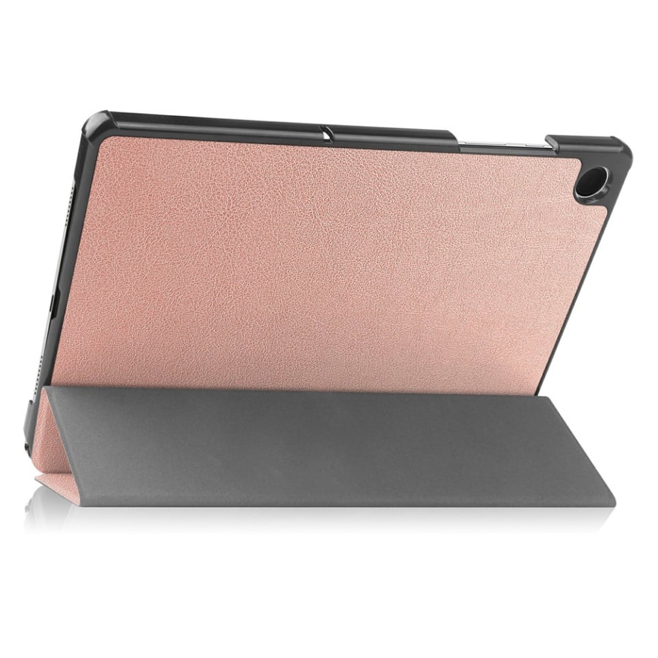 Husa tableta pentru Samsung Galaxy Tab A11 Plus / A9 Plus, SKYDDAR INNOVATION, cu suport Multi-Unghi si functie Sleep/Wake, FoldPro, Roz, set cu sticker