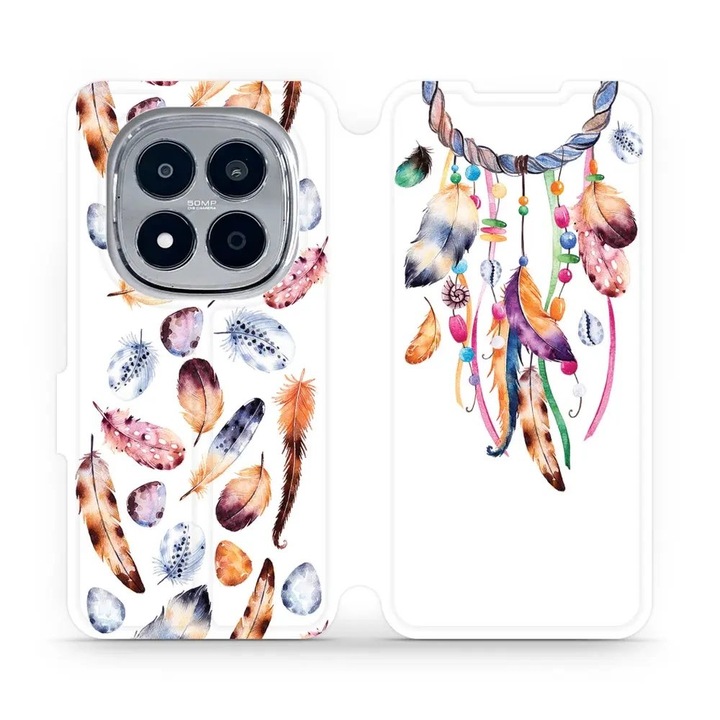 Mobiwear flip tok Xiaomi Redmi Note 15 Pro 5G-hez, többszínű, környezetbarát anyag, beépített állvánnyal