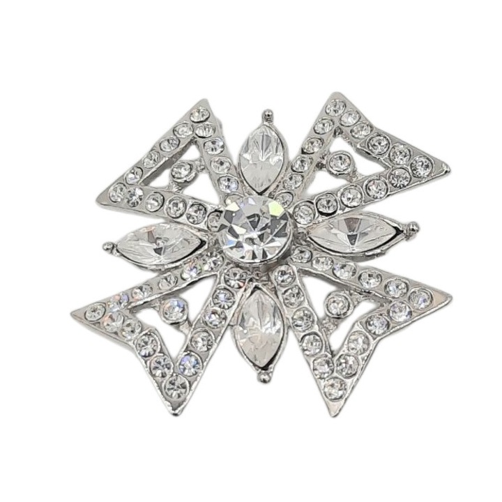 Pandantiv Rubin stea cu pietre de zirconiu, aliaj metalic, 4 cm