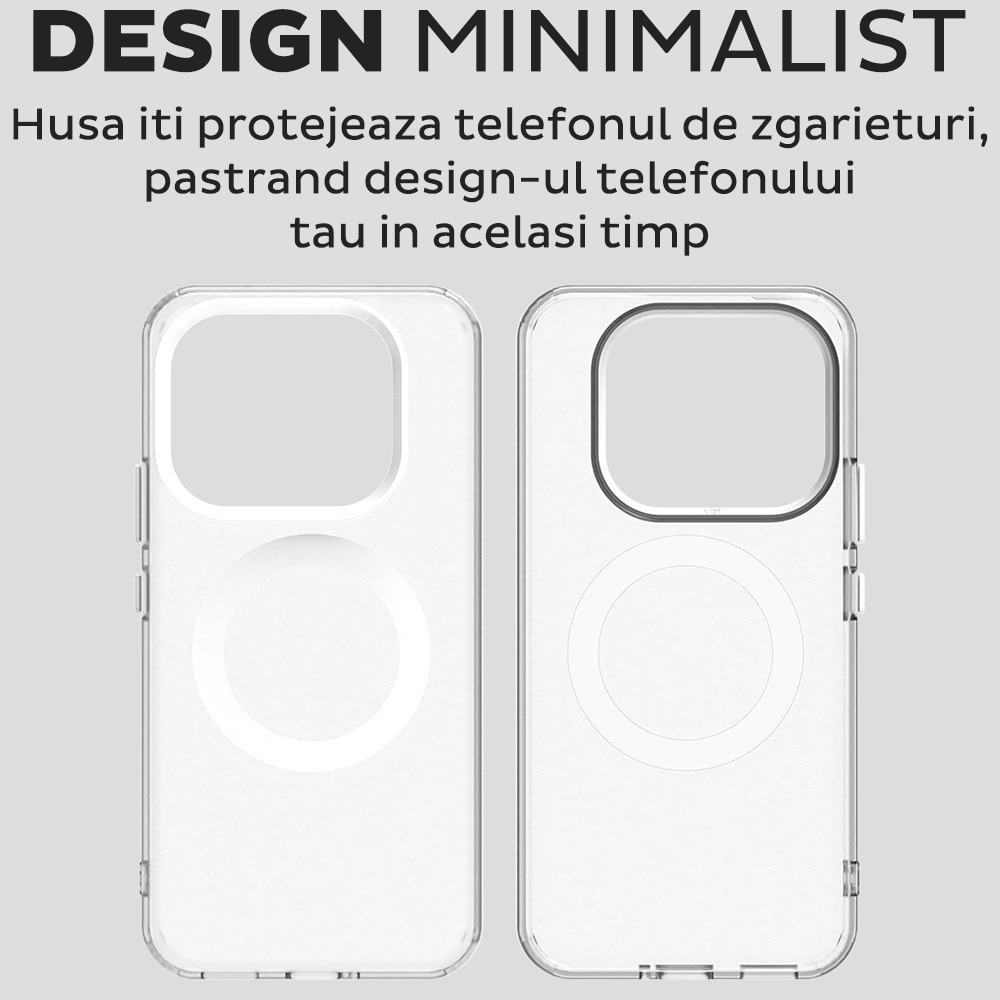 Husa pentru Xiaomi 15T Pro DaDen® CandyCase MagSafe, Antisoc, Incarcare wireless, Butoane protejate, Alb