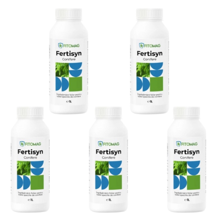 Ingrasamant foliar pentru toate speciile de conifere, tuia, brazi, molizi, Fertisyn Conifere, 5x1 l