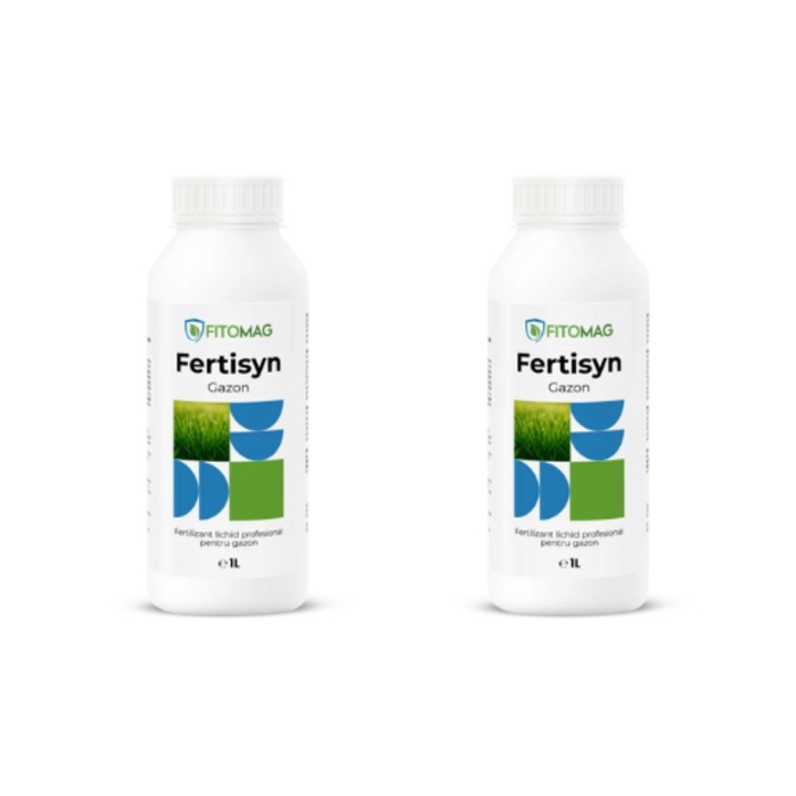 Fertilizant lichid profesional pentru gazon, Fertisyn Gazon, 2x1 l