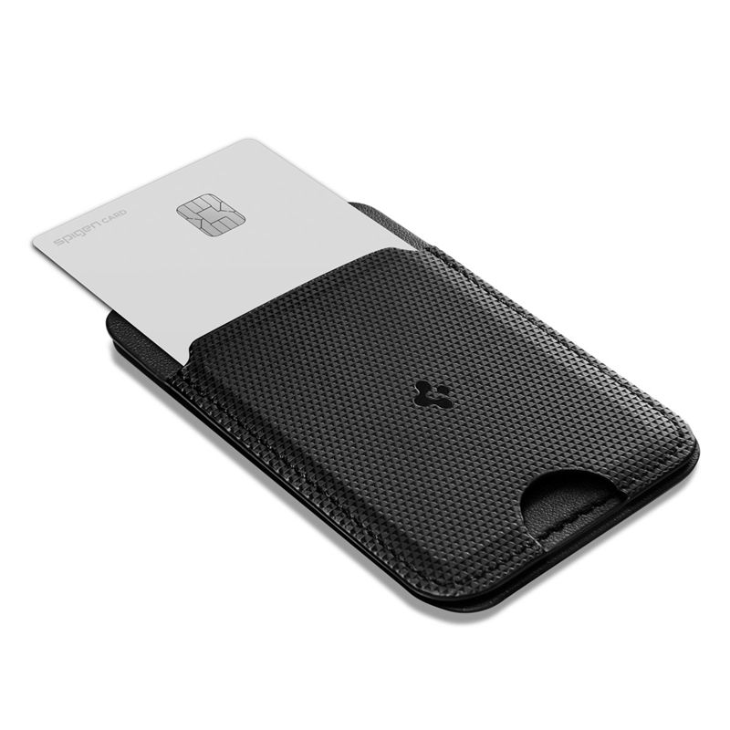 Suport universal card pentru telefon Spigen Slim Fold Stand, MagSafe, Negru