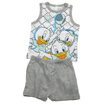 Set tricou fara maneci si pantaloni scurti Disney Donald Gri 12 luni Set tricou fara maneci si pantaloni scurti Disney Donald Gri 12 luni
