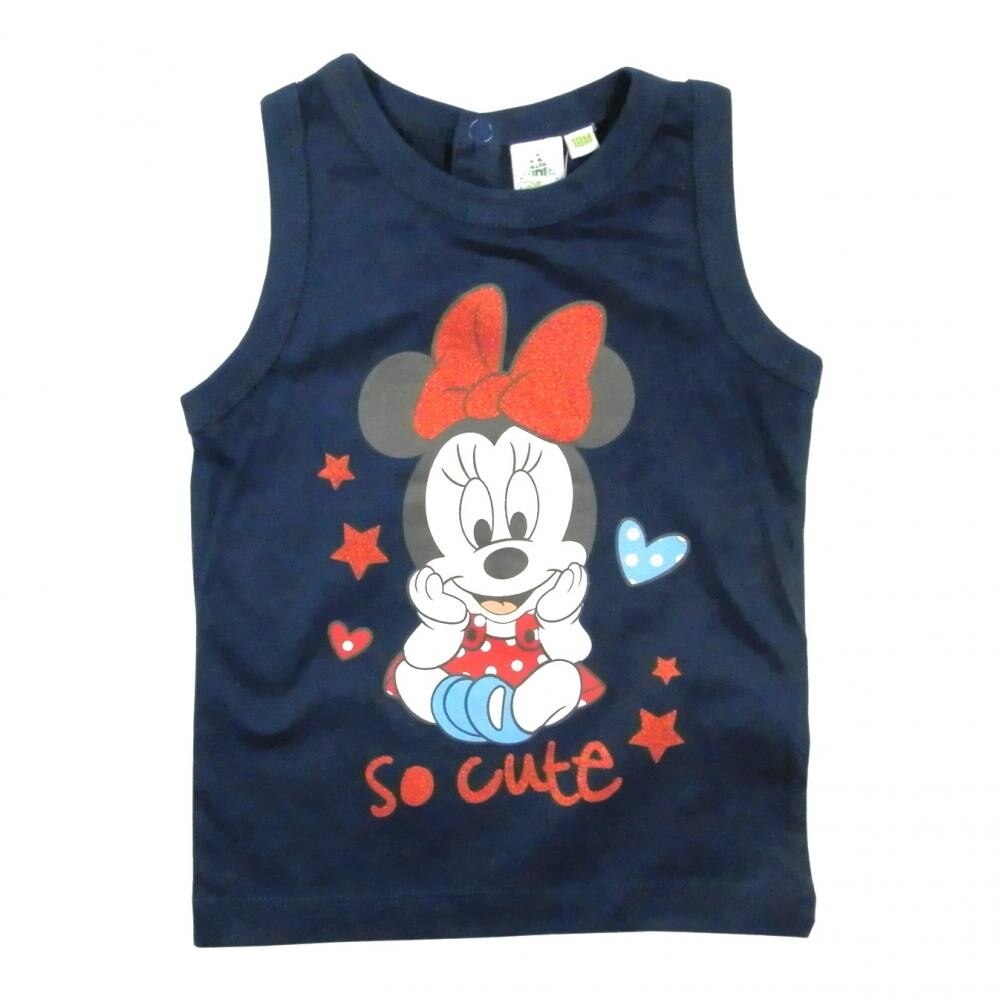 Tricou fara maneci Disney Minnie Mouse Bleumarin 24 luni