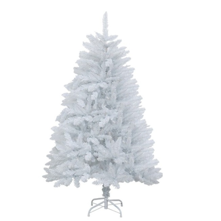 Brad de Craciun artificial cu suport inclus, Avaleea, 150 cm, Alb