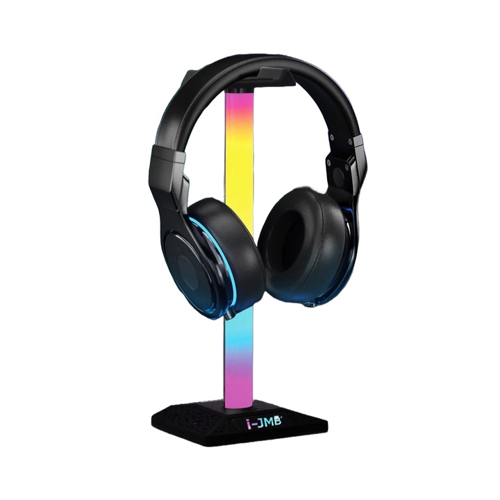 Suport Casti Gaming, Iluminare RGB, Hub USC, Inaltime 27cm