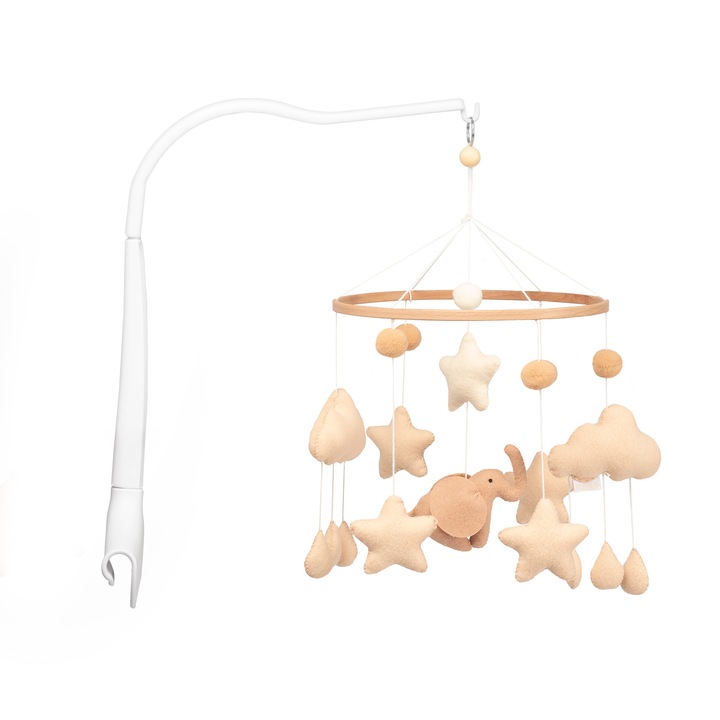 Carusel patut Neno Eli, design modern, culori pastelate, montaj simplu