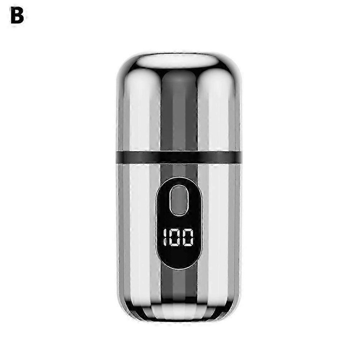 Aparat de ras electric, mini, 4 capete rotative, albastru, set