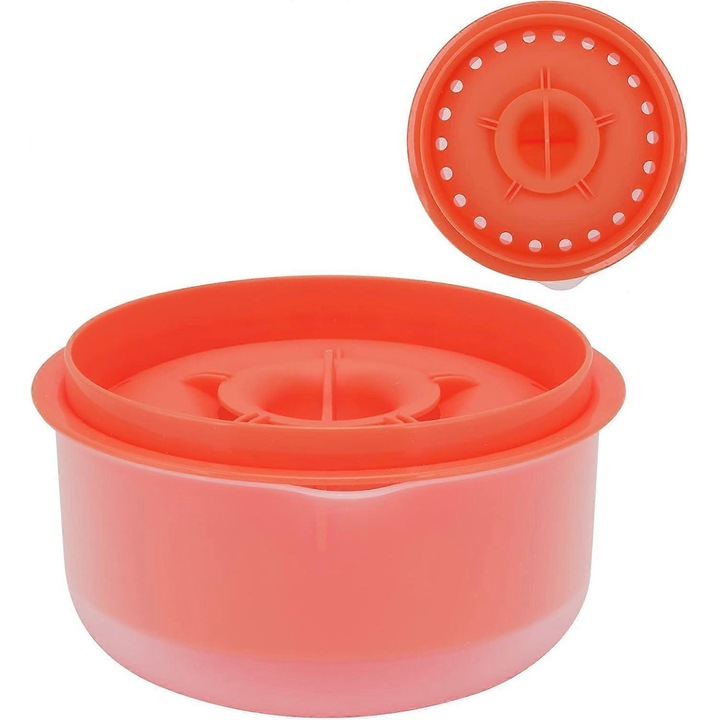 Separator oua, 13x13x7 cm, portocalie, set separator albusuri si galbenusuri