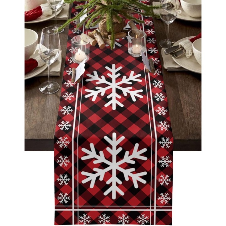 Covoras de masa din poliester, 13x72 inch, decor elegant pentru petreceri, pentru 4-6 persoane