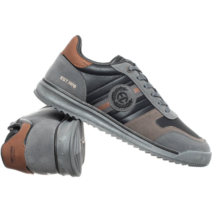 Tenisi barbati, Enrico Coveri, CLAUS, gri, material sintetic, material textil