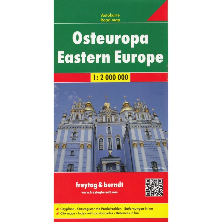 Ghid turistic Freytag & Berndt, Europa de Est, 1:2 000 000, multicolor