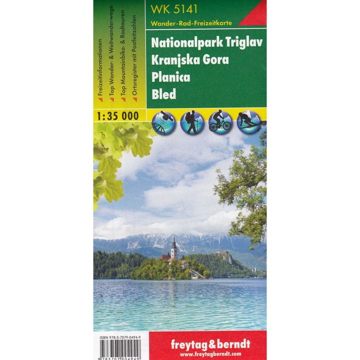 Harta turistica Triglavski Park National, Freytag&Berndt, 1:35 000, multicolor