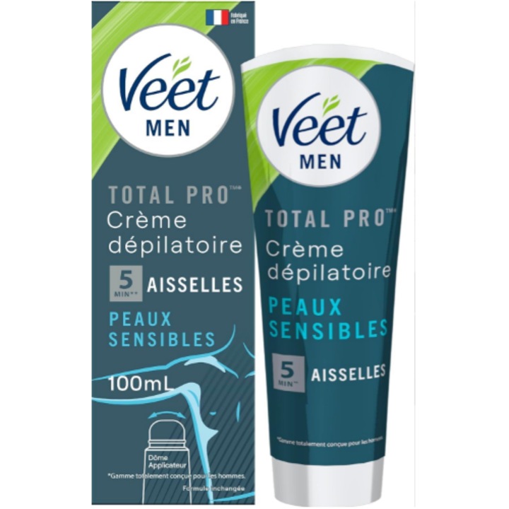 Депилиращ крем Veet Men 100 мл, апликатор тип купол, за чувствителна кожа, опаковка 1