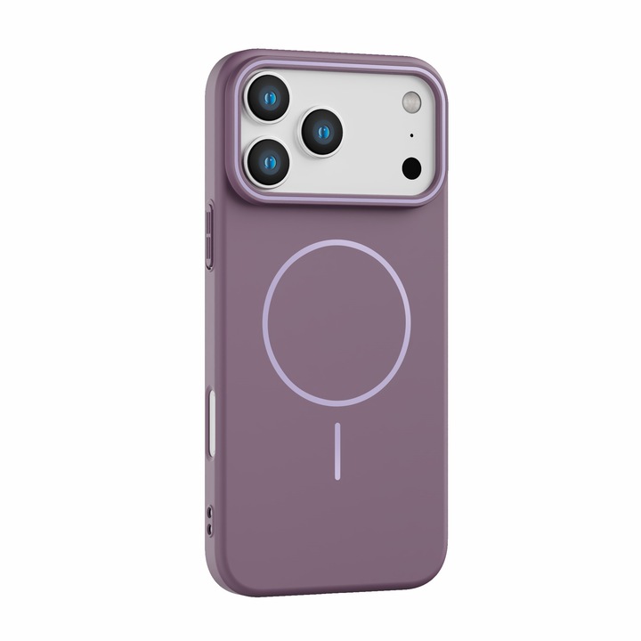 Husa pentru Apple iPhone 17 Pro Max cu MagSafe, Protectie Totala Anti-Soc din PC, LIXR-08EN®, Violet de apus