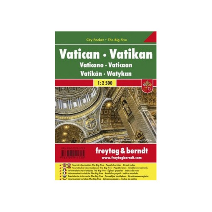 Harta turistica Vatican, Freytag & Berndt, 1:2.500, multicolor