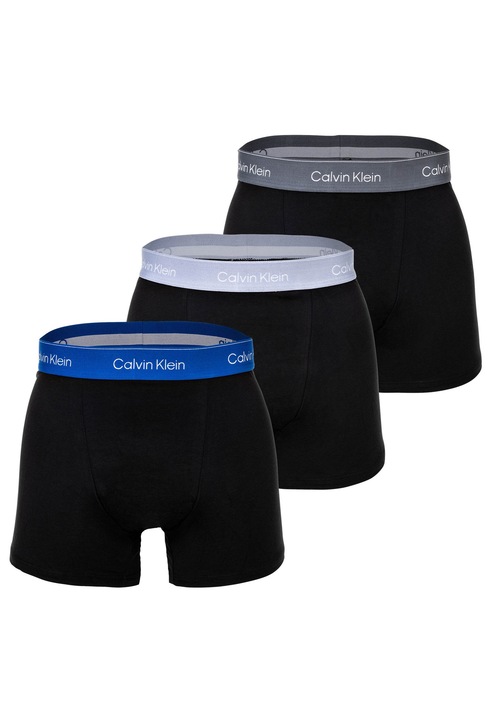 CALVIN KLEIN, Set de boxeri relaxed fit Icon - 3 perechi, Negru, Gri, Albastru, M