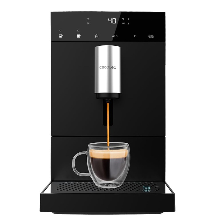 CECOTEC Cremmaet automata eszpresszógép, 1350 W, 19 Bar, 150 g kávétartály, 1,1 l kapacitás