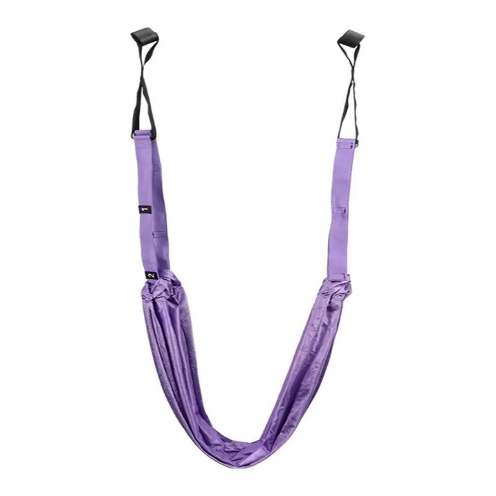 Оборудване за разтягане у дома – Йога колан с анкер за врата, еластично въже за гръб и крака, тренажор за гъвкавост, лента за разтягане за фитнес, гимнастика, танци, въздушна йога и балет