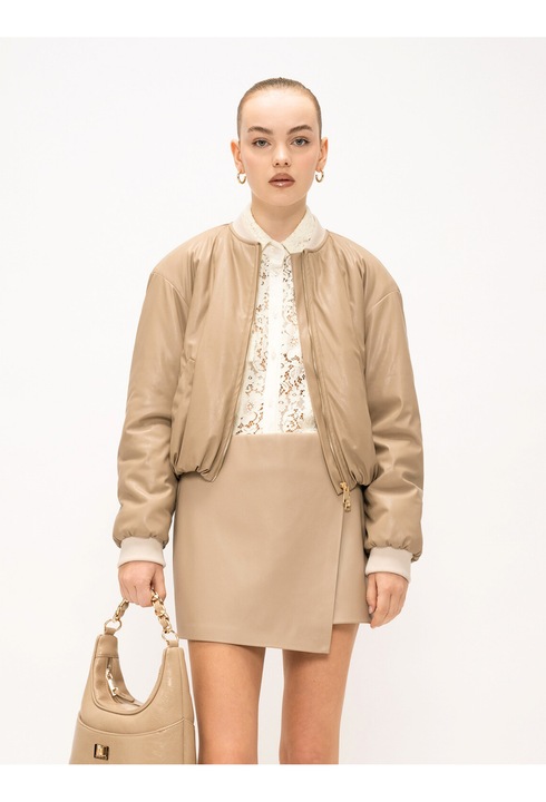 Marc ellis, Jacheta bomber cu mansete si terminatie elastica Celeste Bomber, Bej