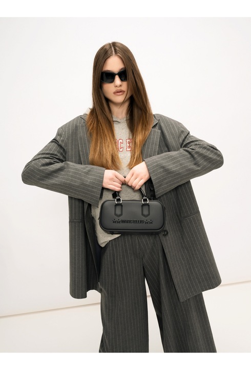 Marc ellis, Sacou cu cordon in talie si dungi Eris, Gri