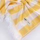Кърпа Smart BambooGo, HOP Design, бързосъхнеща, антибактериална, 75x150см, жълто/крем