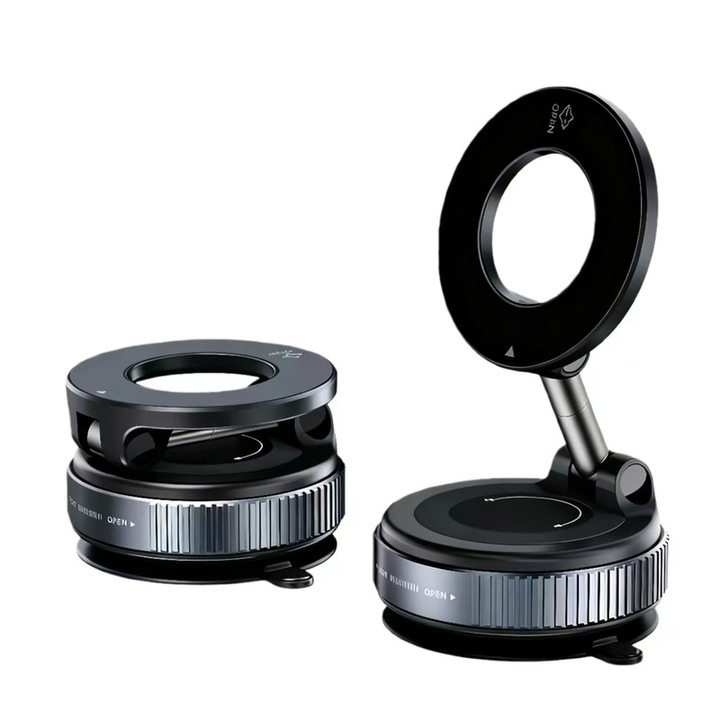 Suport telefon auto magnetic pliabil 360 grade negru