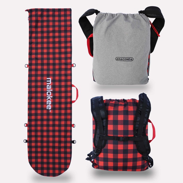 Husa snowboard Malokee, 2 in 1, impermeabil, 10k/m2, 30x150cm