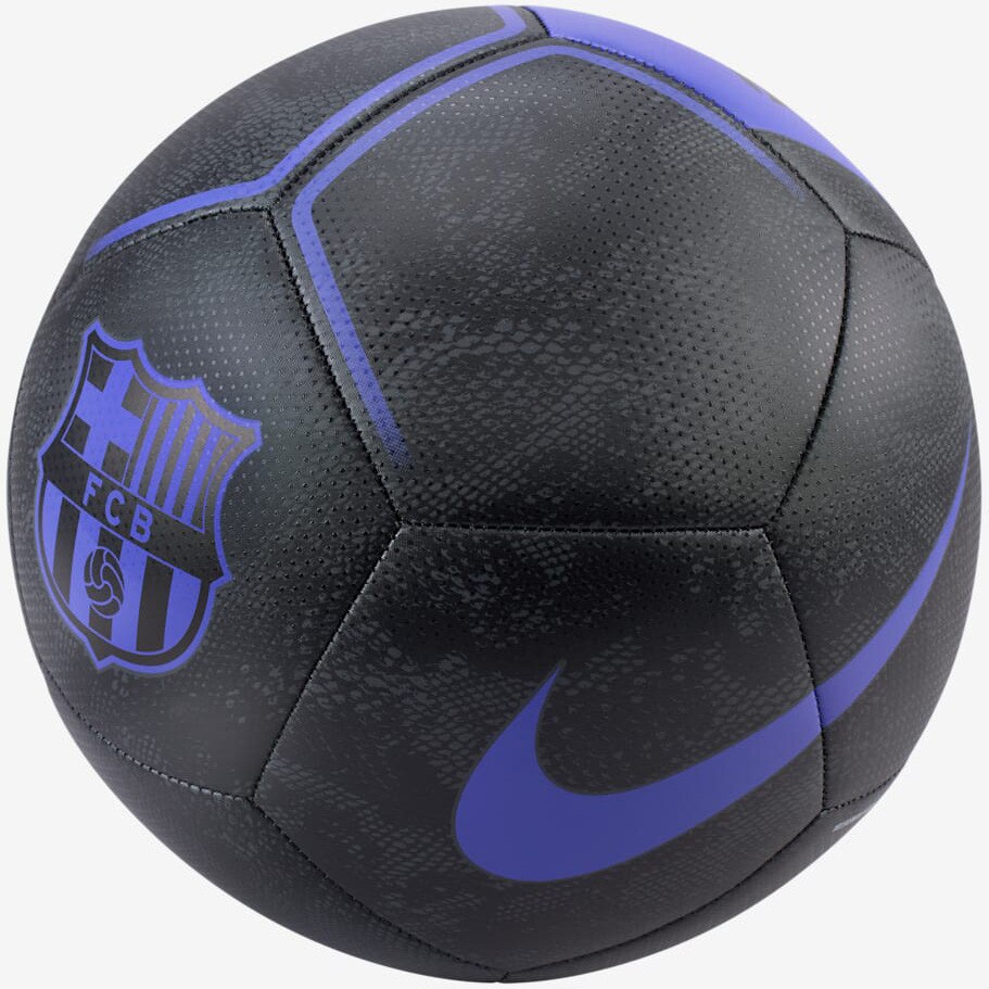 Minge fotbal Nike Barcelona Pitch, marime 5, negru/albastru