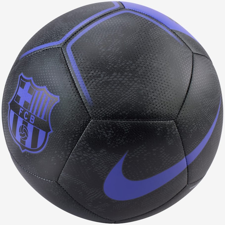 Топка за футбол Nike Barcelona Pitch, Размер 5, Черен/Син