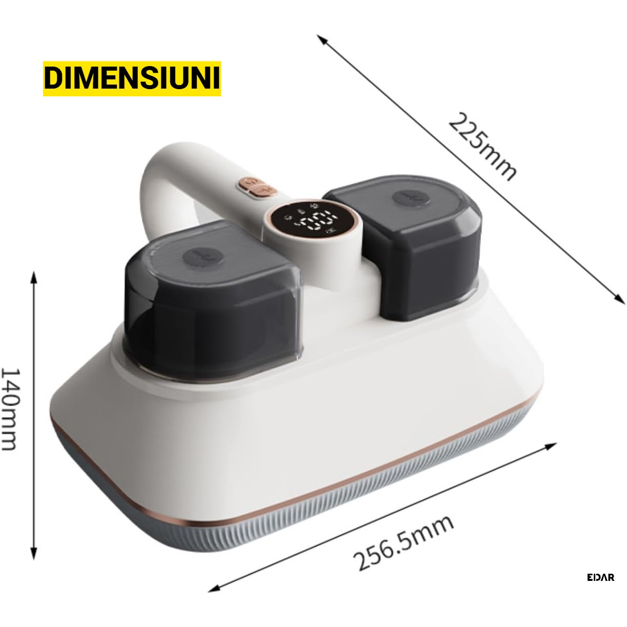 Aspirator Antiacarieni EDAR UV-C, HEPA, Ultrasunete, Fara Fir, Curatare Profunda, Design Ergonomic