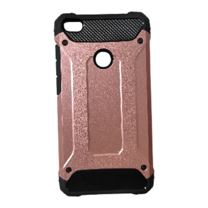 Husa de protectie compatibila cu Huawei P8/9 Lite 2017, silicon cu policarbonat, carcasa Antisoc Armor, Roz
