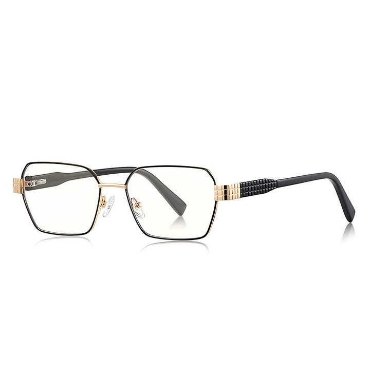 Ochelari protectie calculator Anti Blue Light Glasses Reflex PC (3161) for Women, Rectangle, Metal Frame, AC Lens Black Negru, Auriu