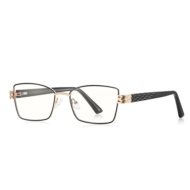 Ochelari protectie calculator Anti Blue Light Glasses Reflex PC (3171) for Women, Rectangle, Metal Frame, AC Lens Negru