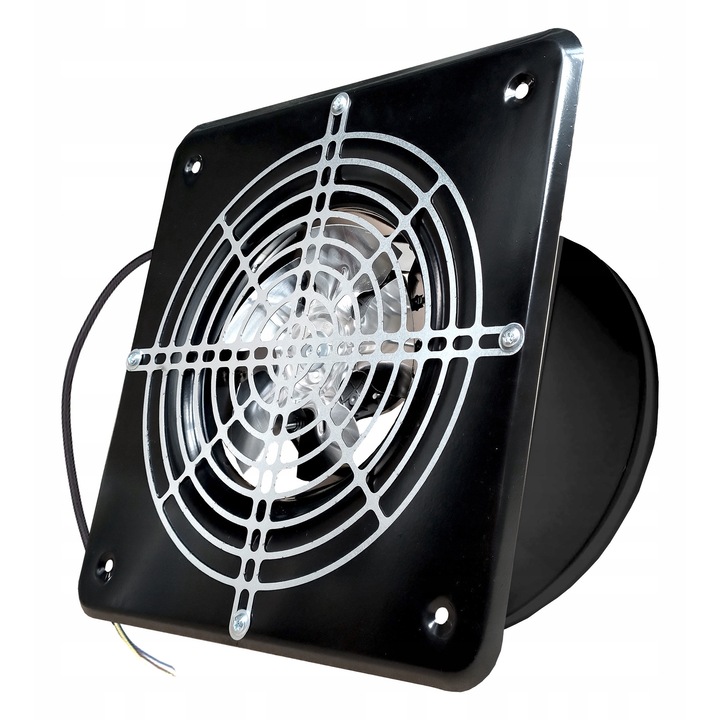 Ventilátor Ipari, Dospel, 250 mm, Légáram 600 m³/h, Akusztikus Nyomás 57 Db, Anyag Elektrosztatikusan Festett Acéllemez, Folyamatos Működésre Alkalmas, Fekete