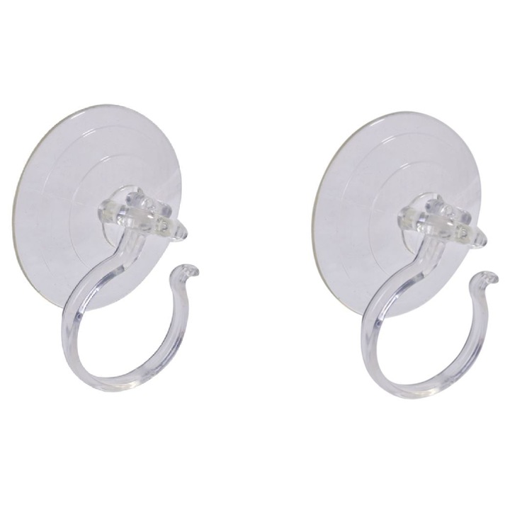 Set 2 buc Cuier Transparent cu Ventuza