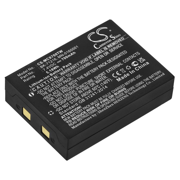 Baterie TECHTEK CS-MCX700TW Li-ion 700mAh