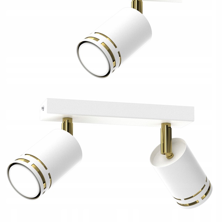 Плафониера Moonlight, 5,5x20см, Бяло/Златно